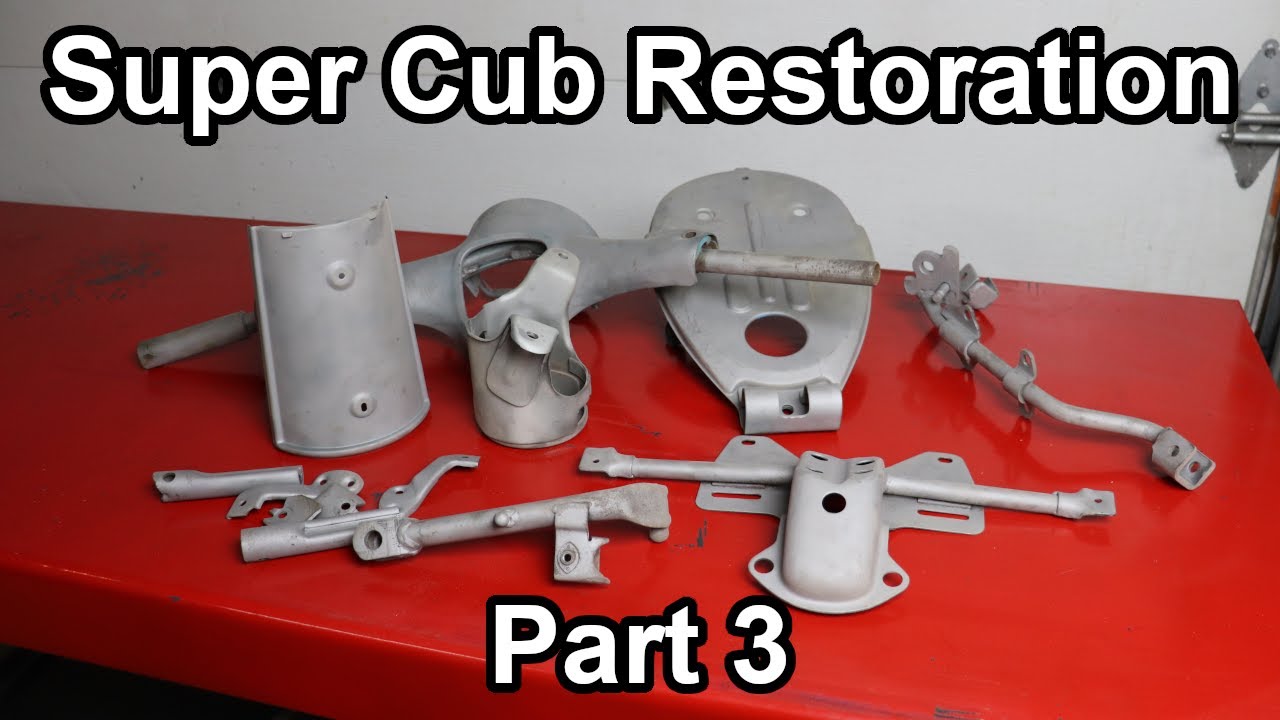 1981 Honda C70 Super Cub Restoration - Part 3 - Final Disassembly and Sand Blasting