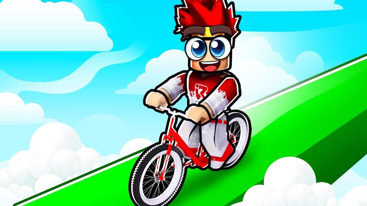 Merg cu *BICICLETA* in ROBLOX!
