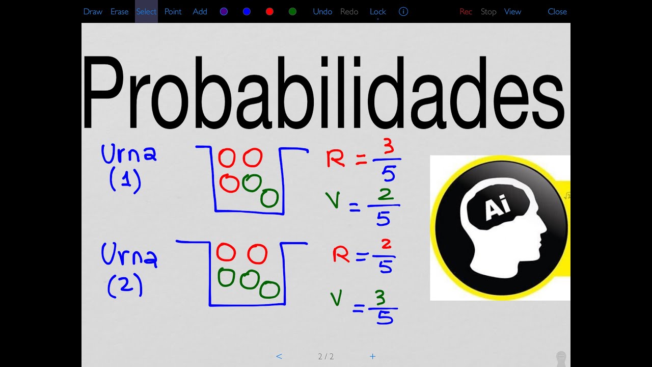 Probabilidades, de dos urnas se extrae al azar una bola de cada urna