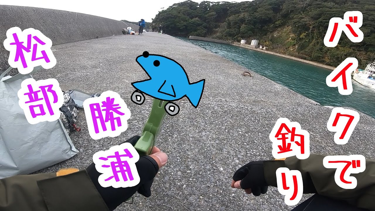 【松部港、勝浦漁港】バイクで２か所釣りに行ったかもしれない動画