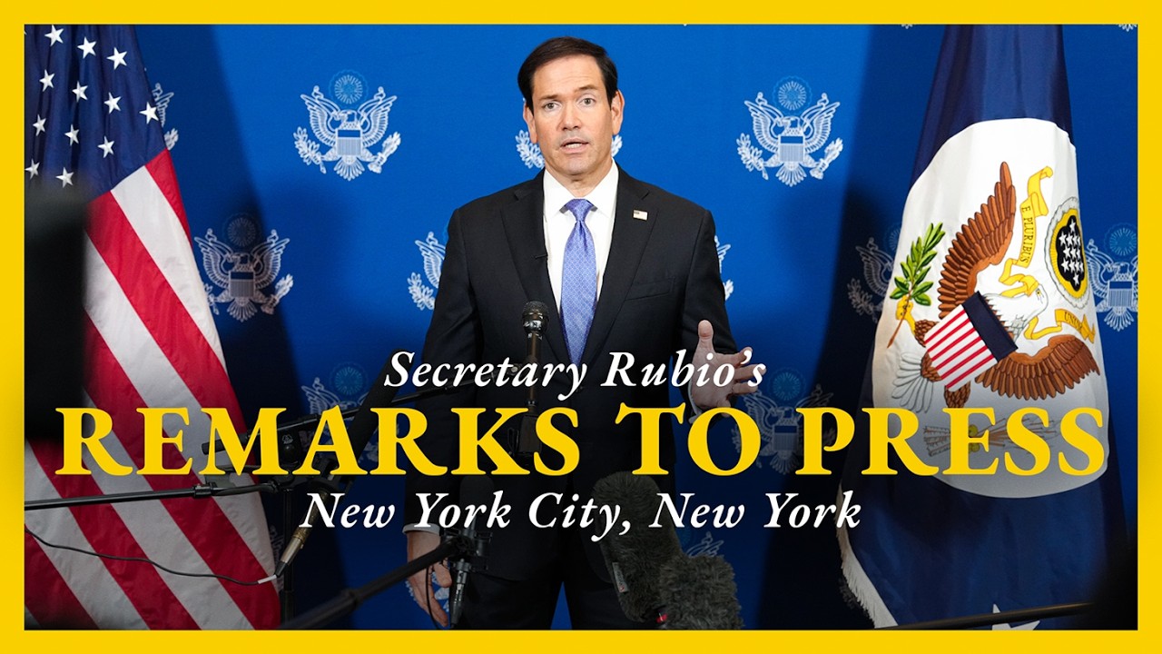 Secretary Rubio delivers remarks to the press