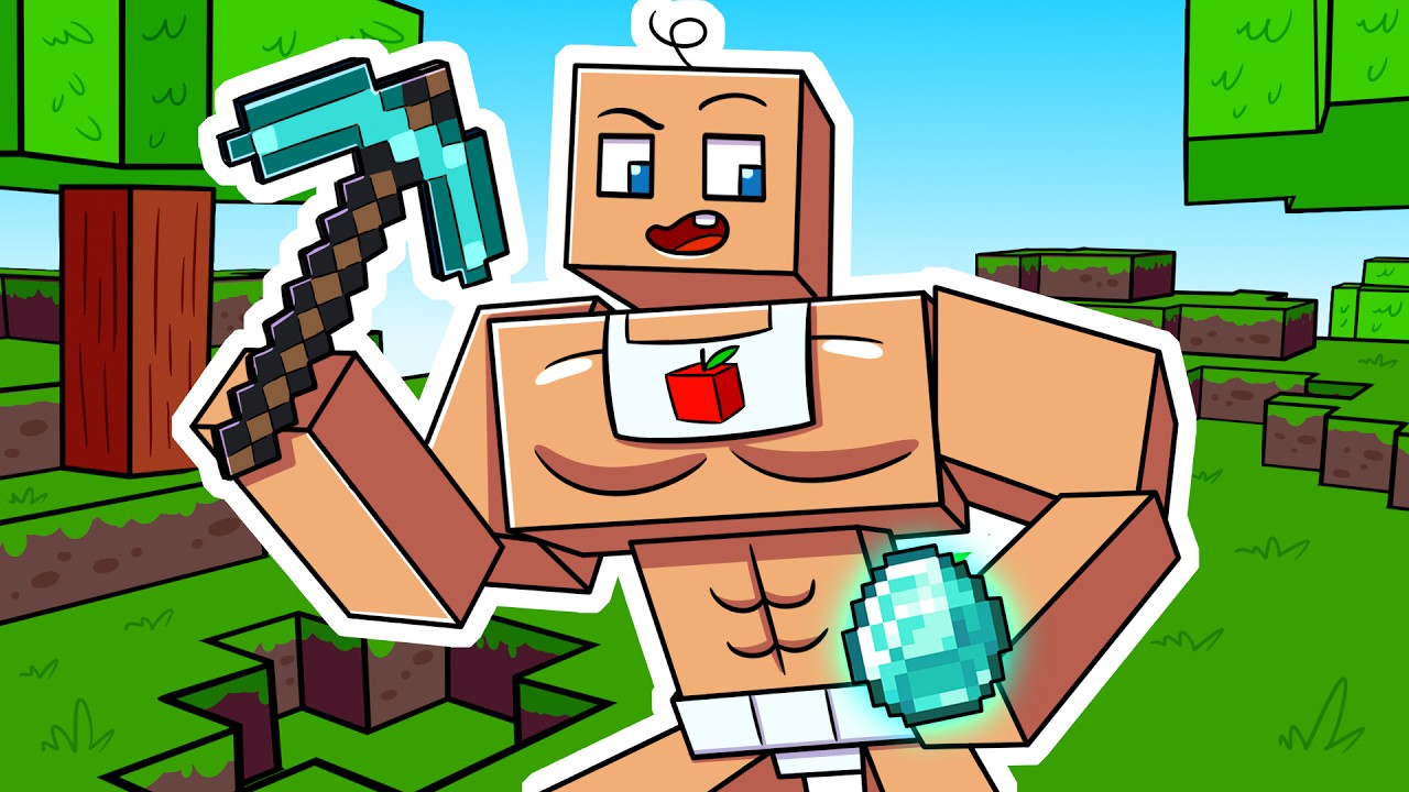 I Survived 100 DAYS as a BABY in HARDCORE Minecraft!