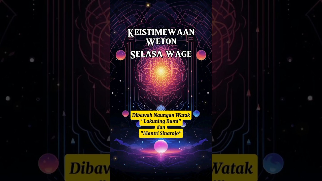 Keistimewaan Weton Selasa Wage || seketnem_56 #weton #misteri #primbonjawa