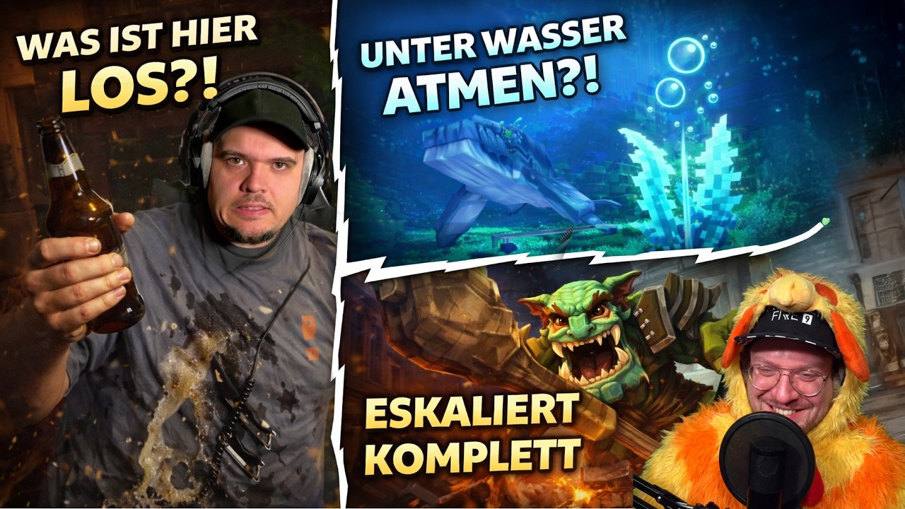 Bier-DESASTER, Unterwasser-EXPEDITION & Oger-Angriff! 😳 | Hytale Chaos