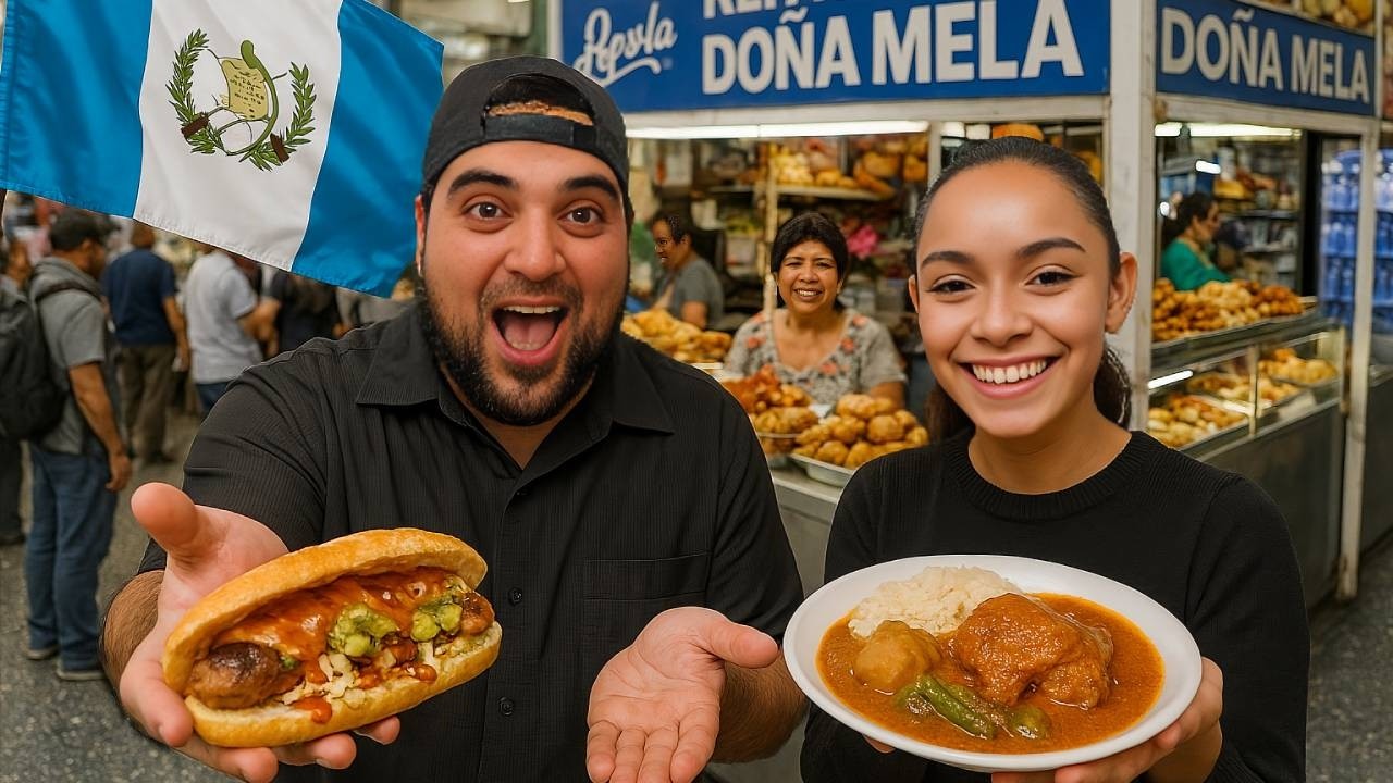 Probando COMIDA CALLEJERA en Guatemala 🇬🇹 con @El Vlog De Gaby