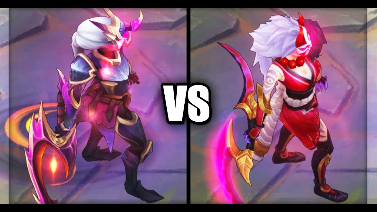 Dragonslayer Diana vs Blood Moon Diana Epic Skins Comparison (League of Legends)