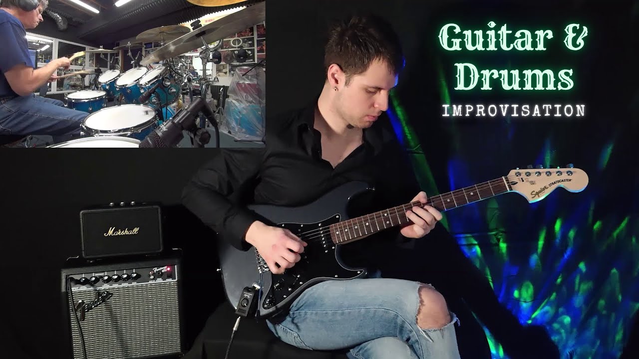 Rock Guitar and Drums Improvisation in B Minor Collab With Tom Geisler aka @DrumGalaxy