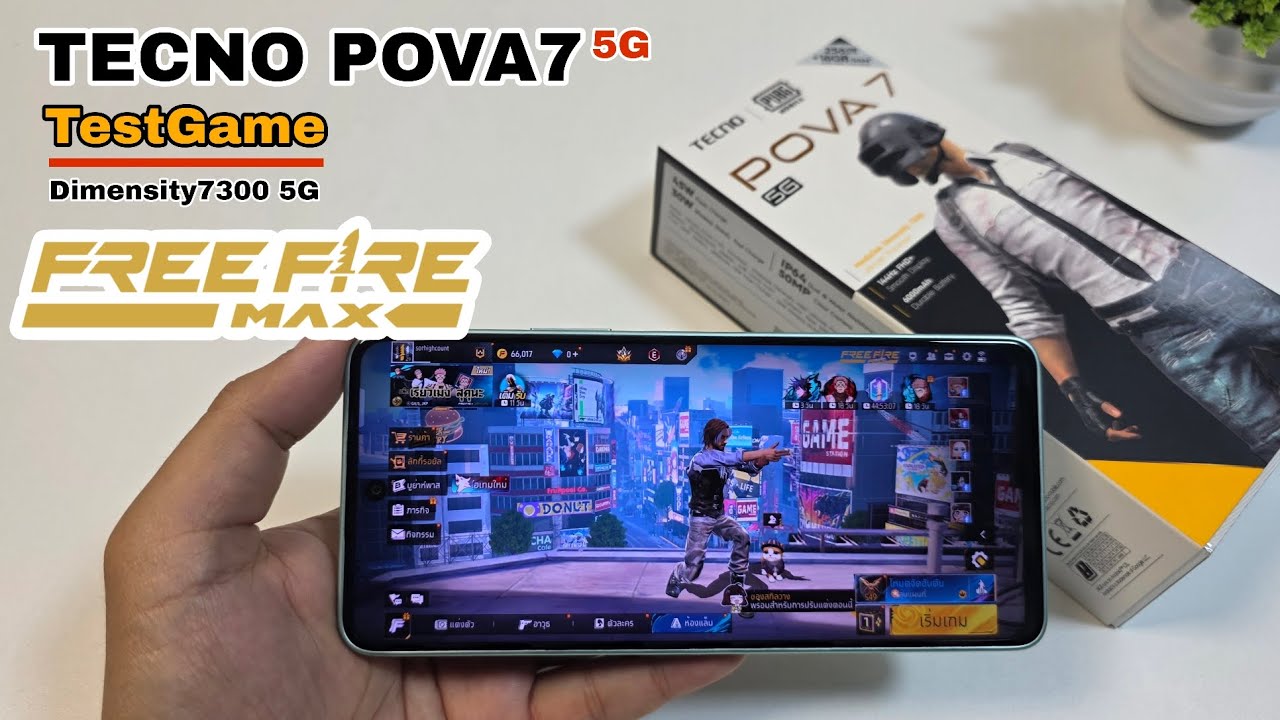 TECNO POVA7 5G TestGame Freefire Max