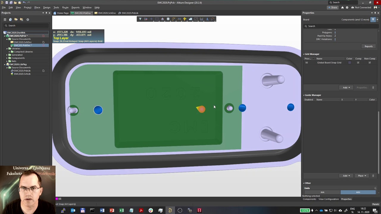 Altium PCB #03: изменение формы печатной платы и определение запретных зон