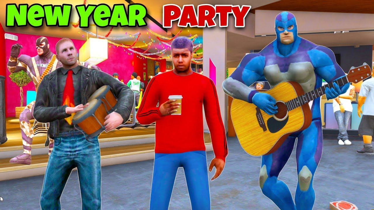 Rope Hero Celebrate New Year Party With Tipson Mutant And Super Hero in Gta 5 | Rope Hero Vice Town