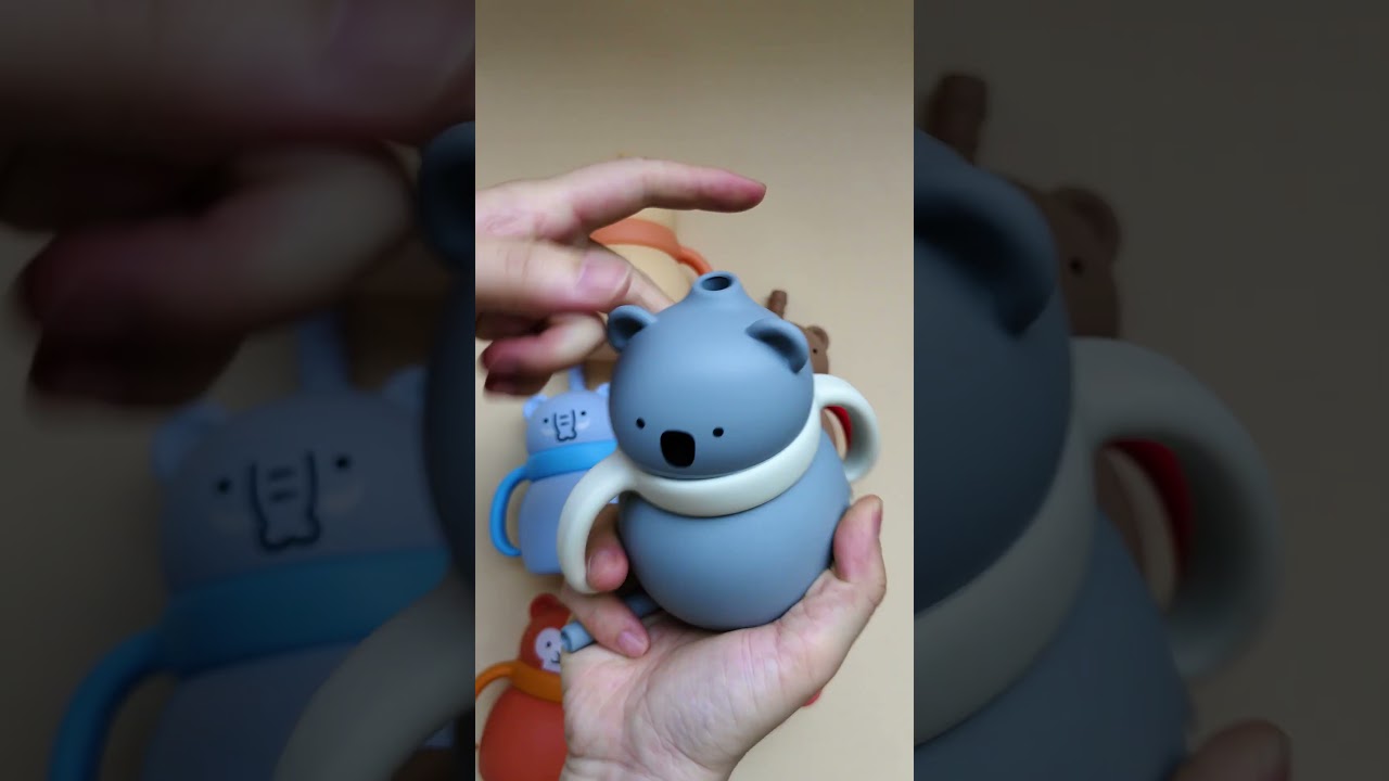 Animal Design Silicone Sippy Cup, Cute Straw Cup For Baby #babycup #siliconecup #sippycup #strawcup