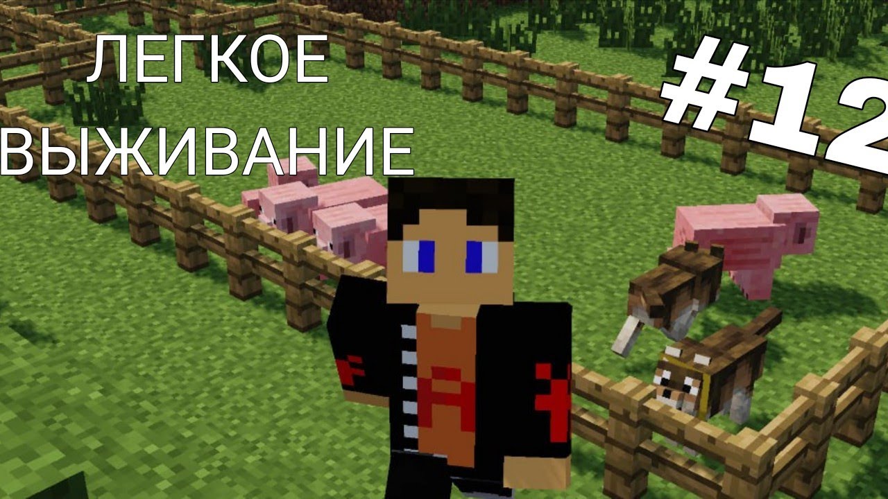 ПОСТРОИЛ ЗАГОНЧИК СО СВИНЬЯМИ В МАЙНКРАФТ! Лайт Выживание в Майнкрафт (#12)