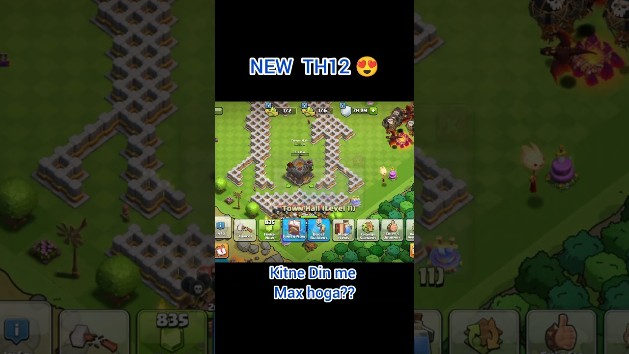 OMG New Th12 #coc #coclive #th12 #supercell #shorts #1billionviews #trending #sumit007live #games