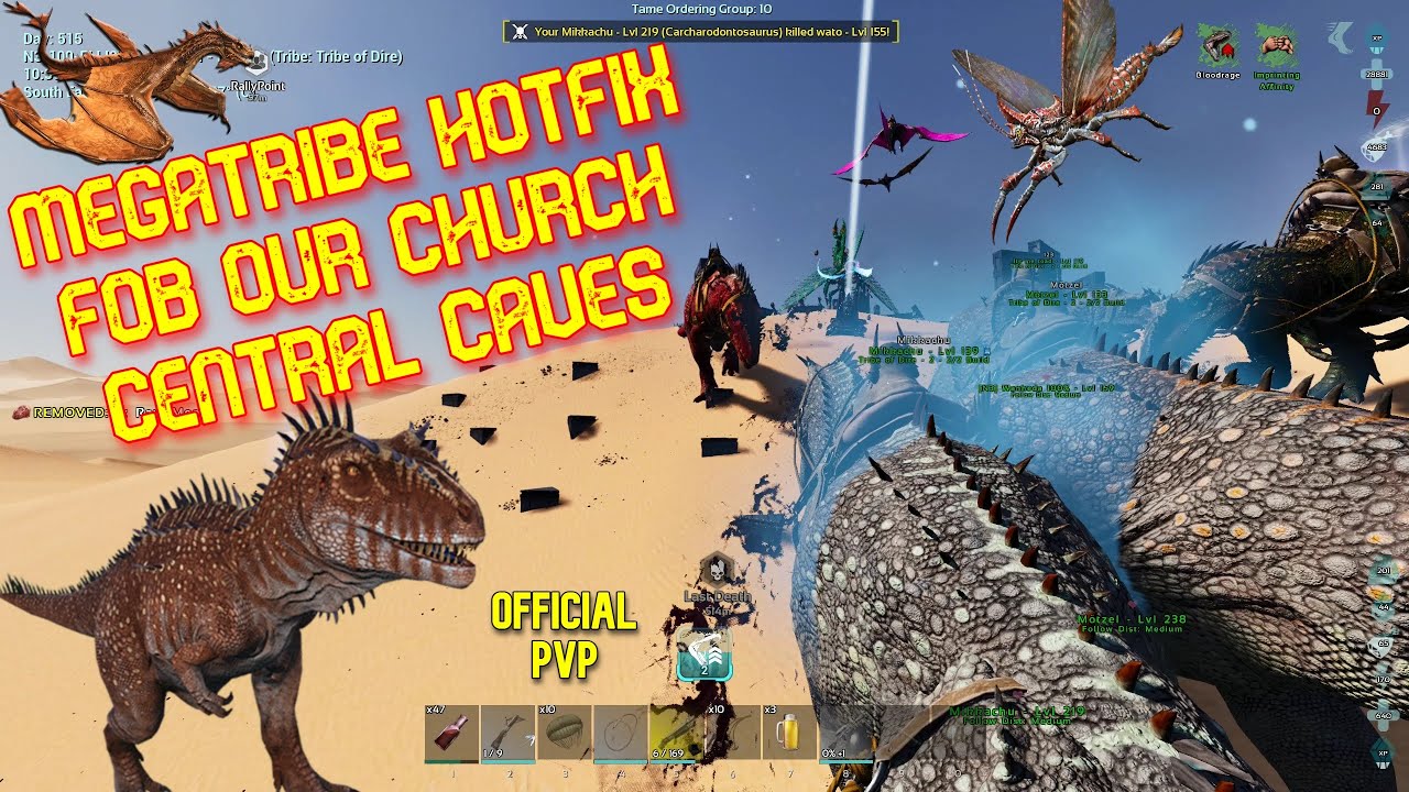 A Megatribe HotFix Fobbing Our N3 Scorched Earth Caves! They Want To Take Revenge!! |ARK ASA  PVP|