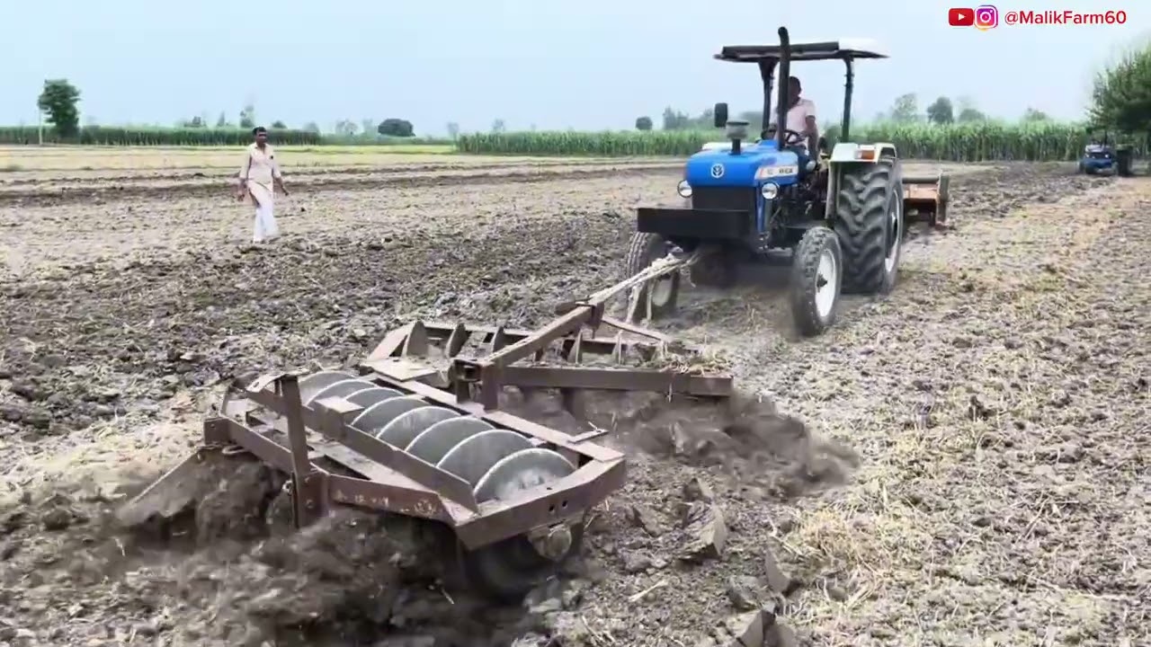 New Holland को उल्टा चला दिया + Harrow के साथ || Malik Farm 60 