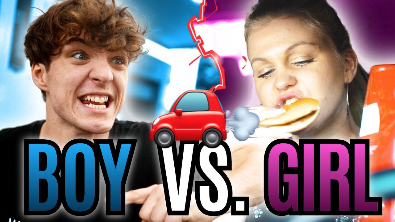 Boy vs. Girl - im Auto | Die Lochis