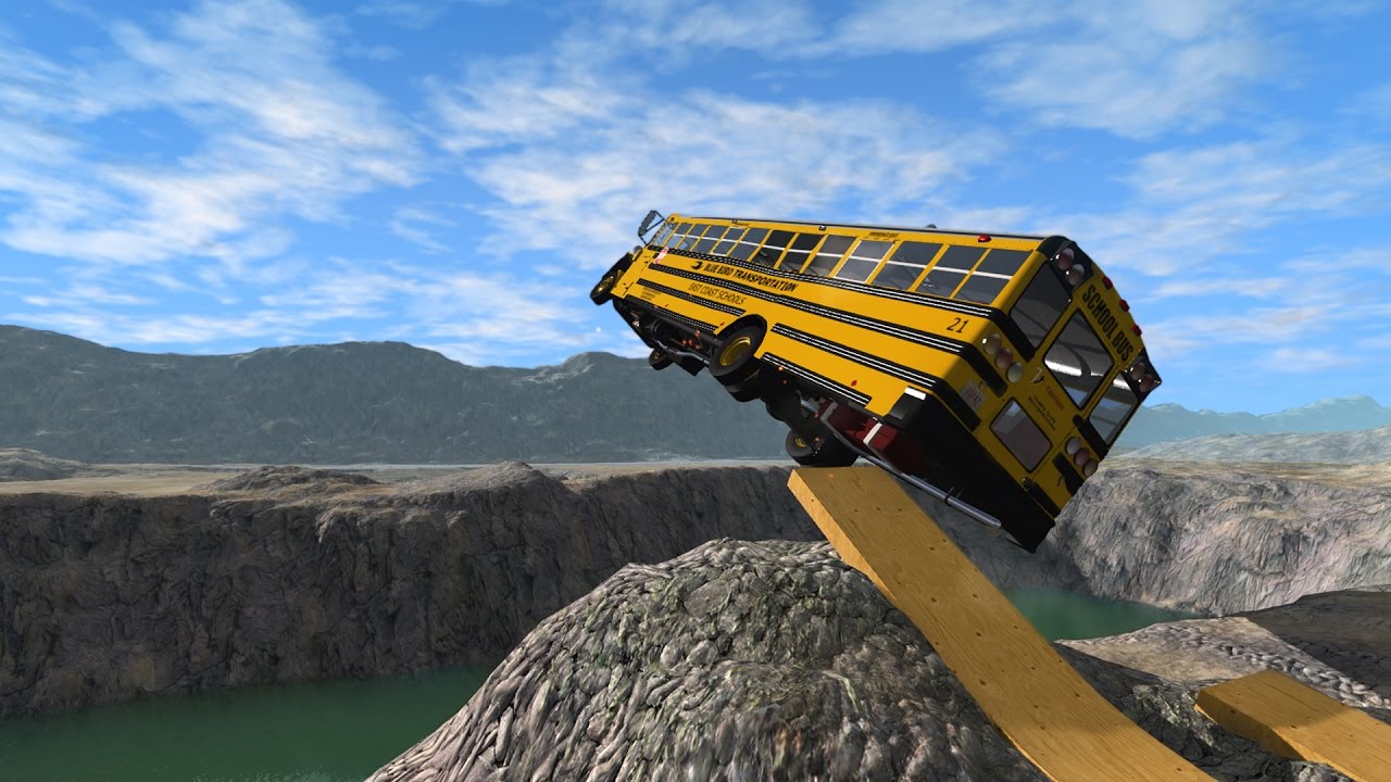 CORKSCREW STUNT JUMP CHALLENGE! Crash Testing & Jumping Over Ravine! (BeamNG Drive Mods)
