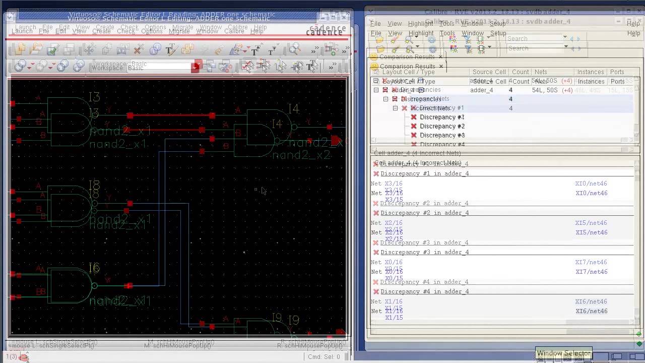 How to cross-probe nets in the design environment using Calibre RVE