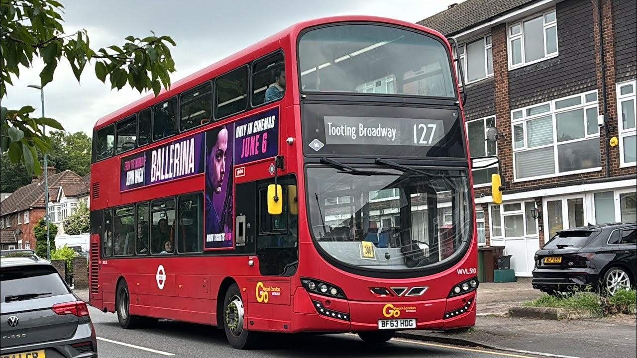 Volvo B5TL Wright Eclipse Gemini 3 GoAhead Metrobus WVL510 BF63HDG Route 127 Tooting Broadway