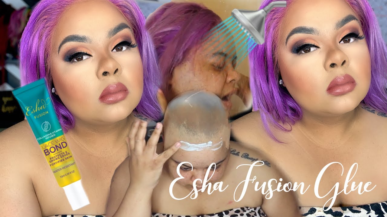 New Esha Fusion Lace Wig Glue Review | Install & Removal | Water Resistant | Janet Collection