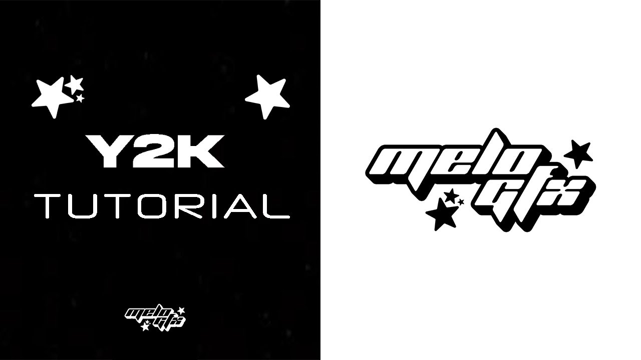HOW TO MAKE SIMPLE Y2K LOGOS FOR YOUR BRAND | PHOTOSHOP TUTORIAL