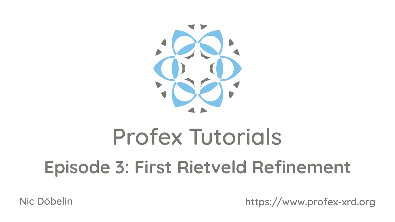 Profex XRD: First Rietveld Refinement with Profex