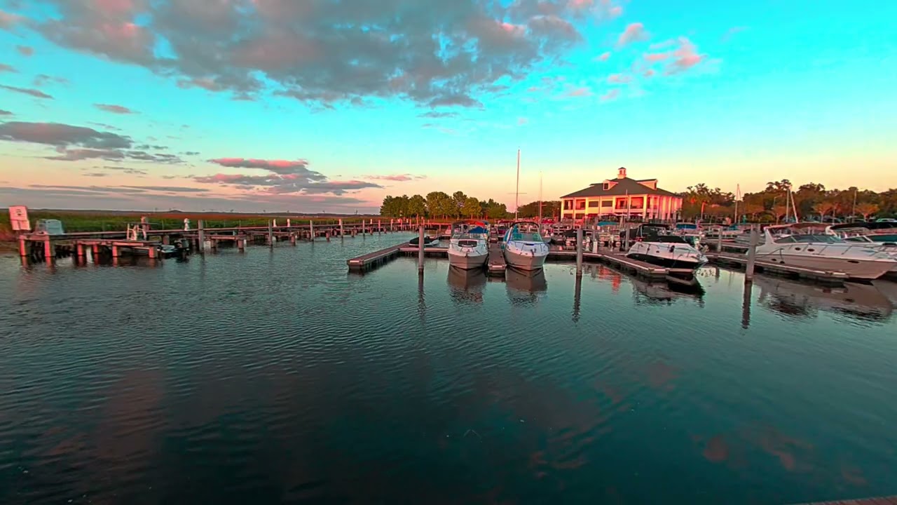 April 30, 2025 Saint Cloud, Florida Lakeshore Marina Slam XCam 180VR Sunset 3D 8K