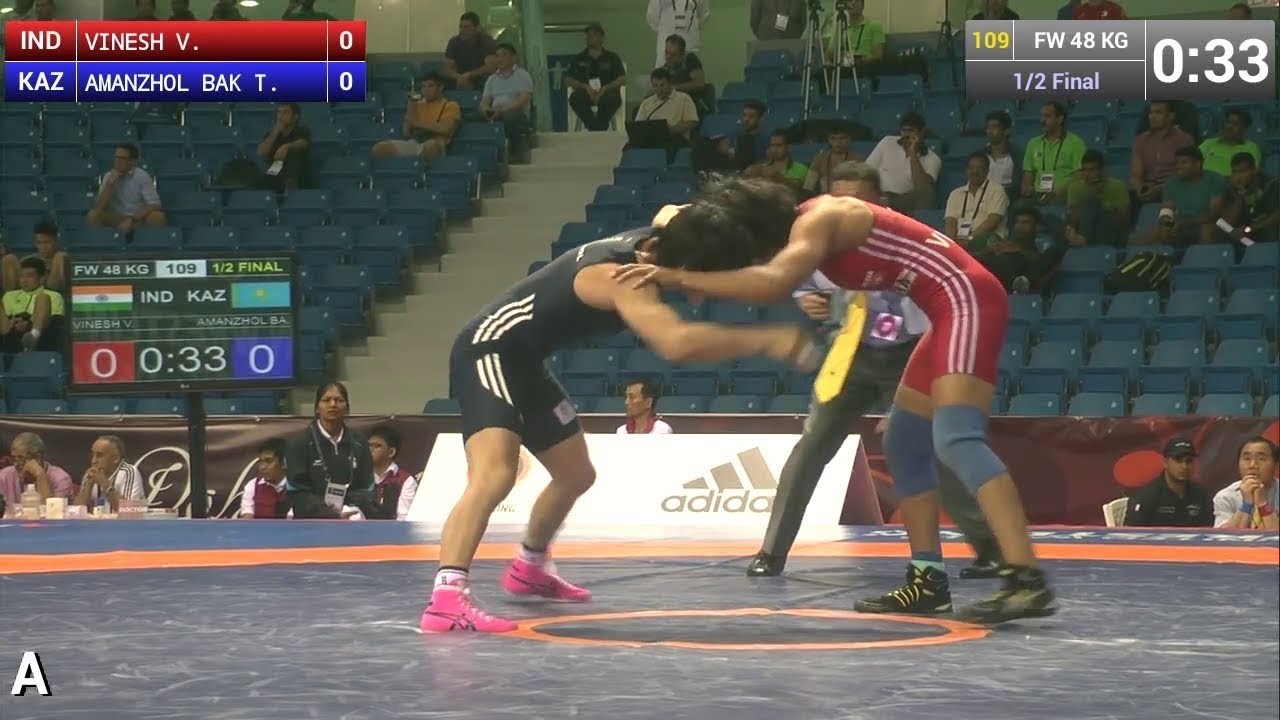 V. VINESH (IND) df. T. AMANZHOL BAK (KAZ) | FW 48 kg | 1/2