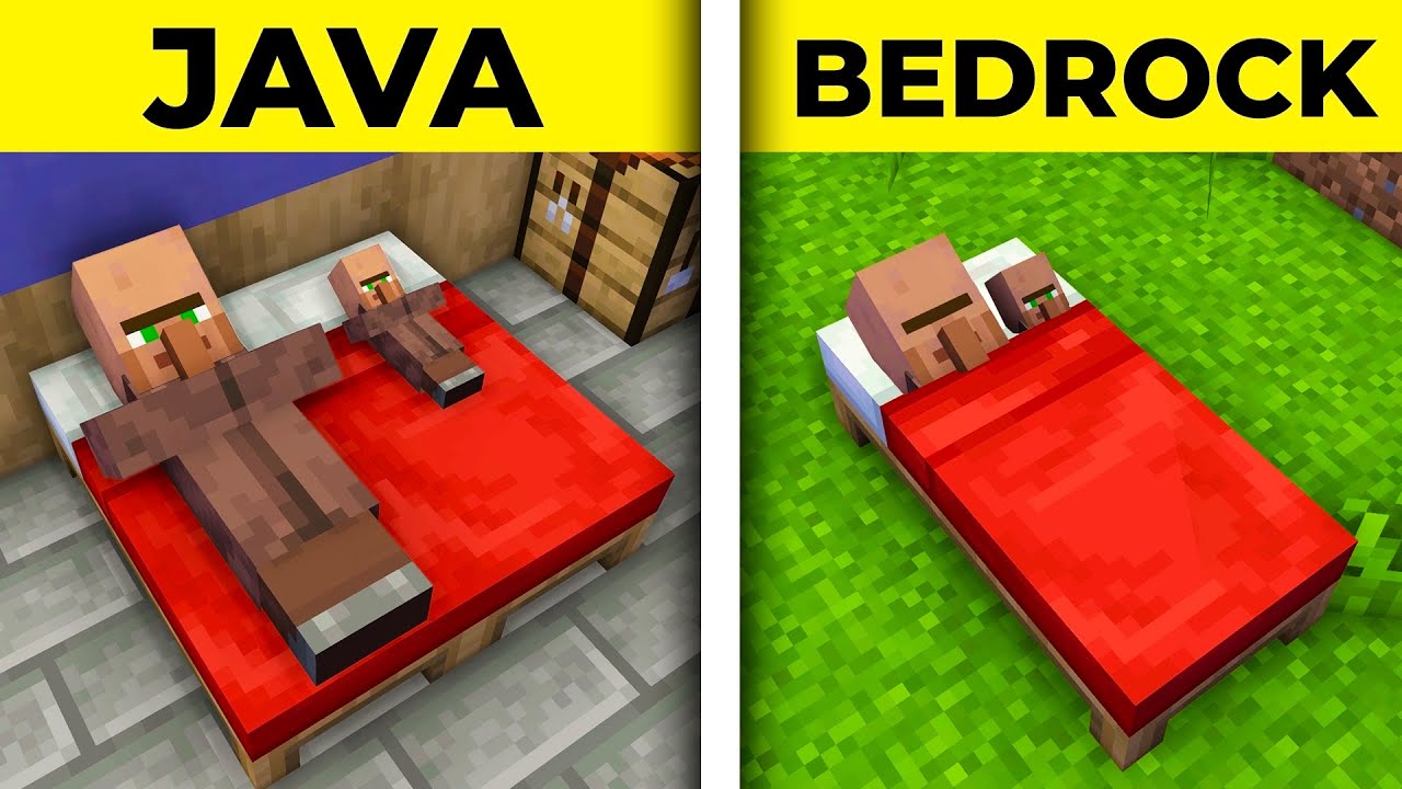 100 Minecraft JAVA vs BEDROCK M&yacute;ty