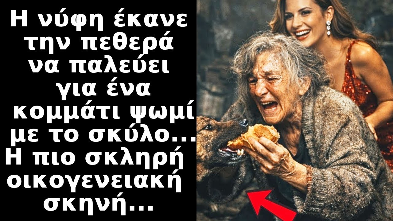 "Για να δούμε ποιος θα κερδίσει και θα φάει"είπε η νύφη στην πεθερά που πάλευε με σκυλί για το ψωμί!