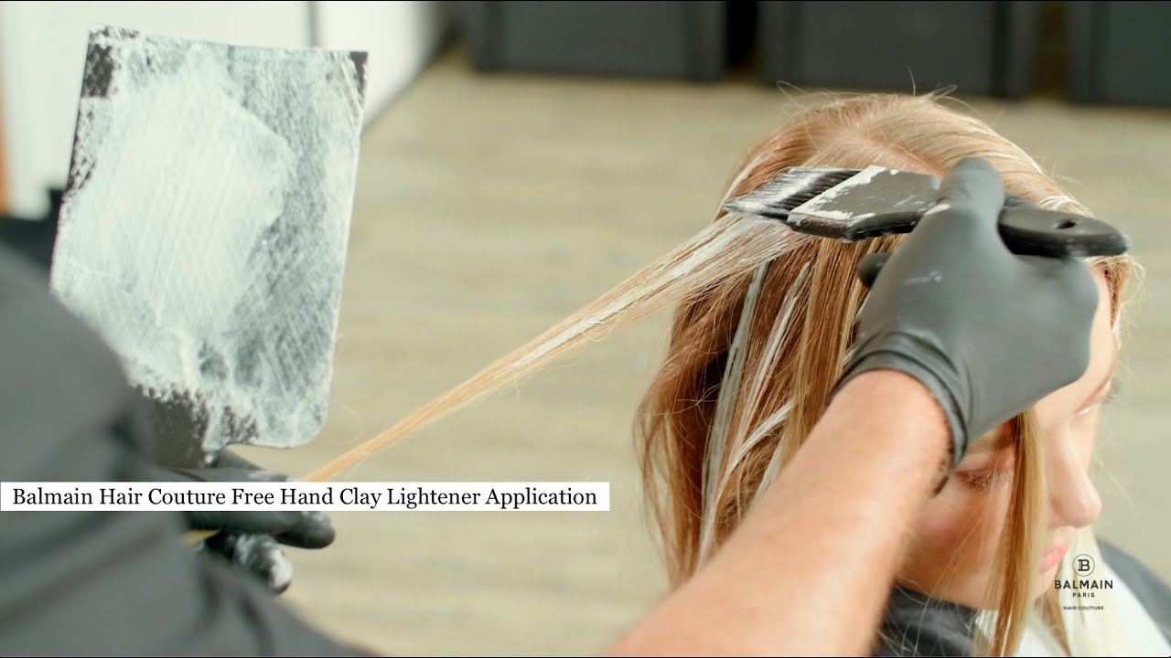 FreeHand Clay Lightener Application Professional Education Video Balmain Hair Couture