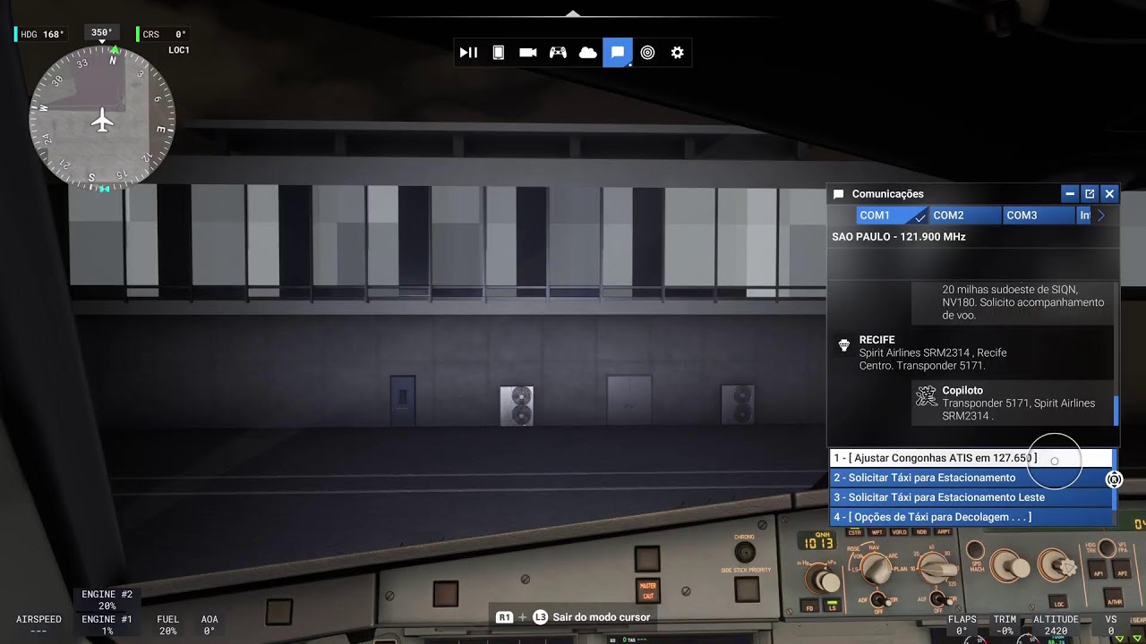 Flight Simulator PS5 voo de  Fortaleza a São Paulo Congonhas