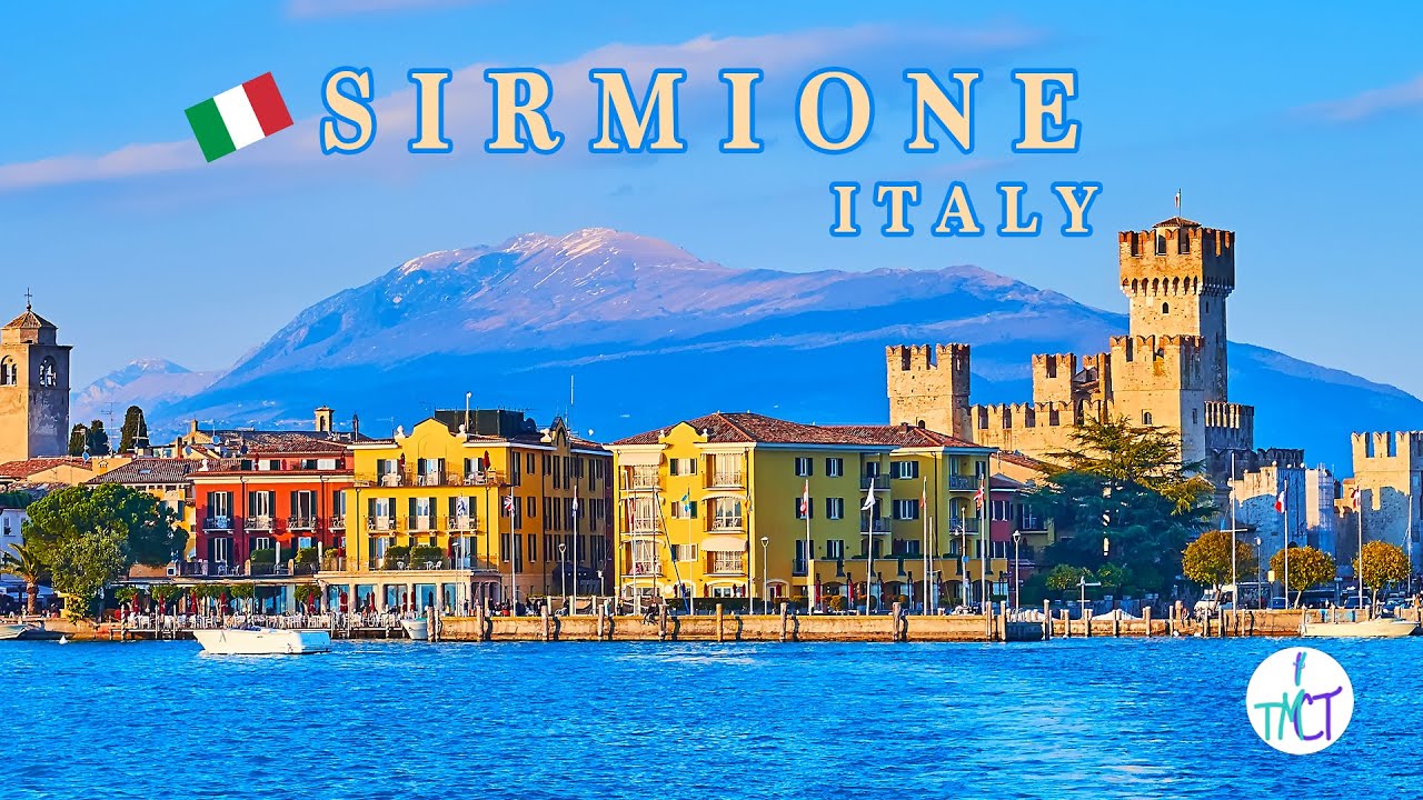Best moments in Sirmione on Lake Garda, Italy. Old town walk, Castle, Sirmio peninsula from boat.
