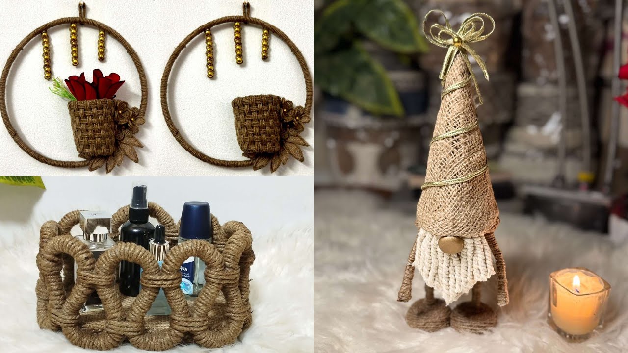 3 Different ideas of Rope Craft |Jute rope craft DIY | Hamna Nadeem