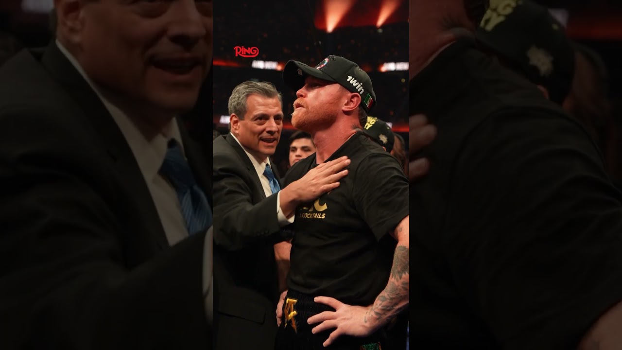 Canelo Alvarez appears emotional immediately after being handed the third defeat of his career