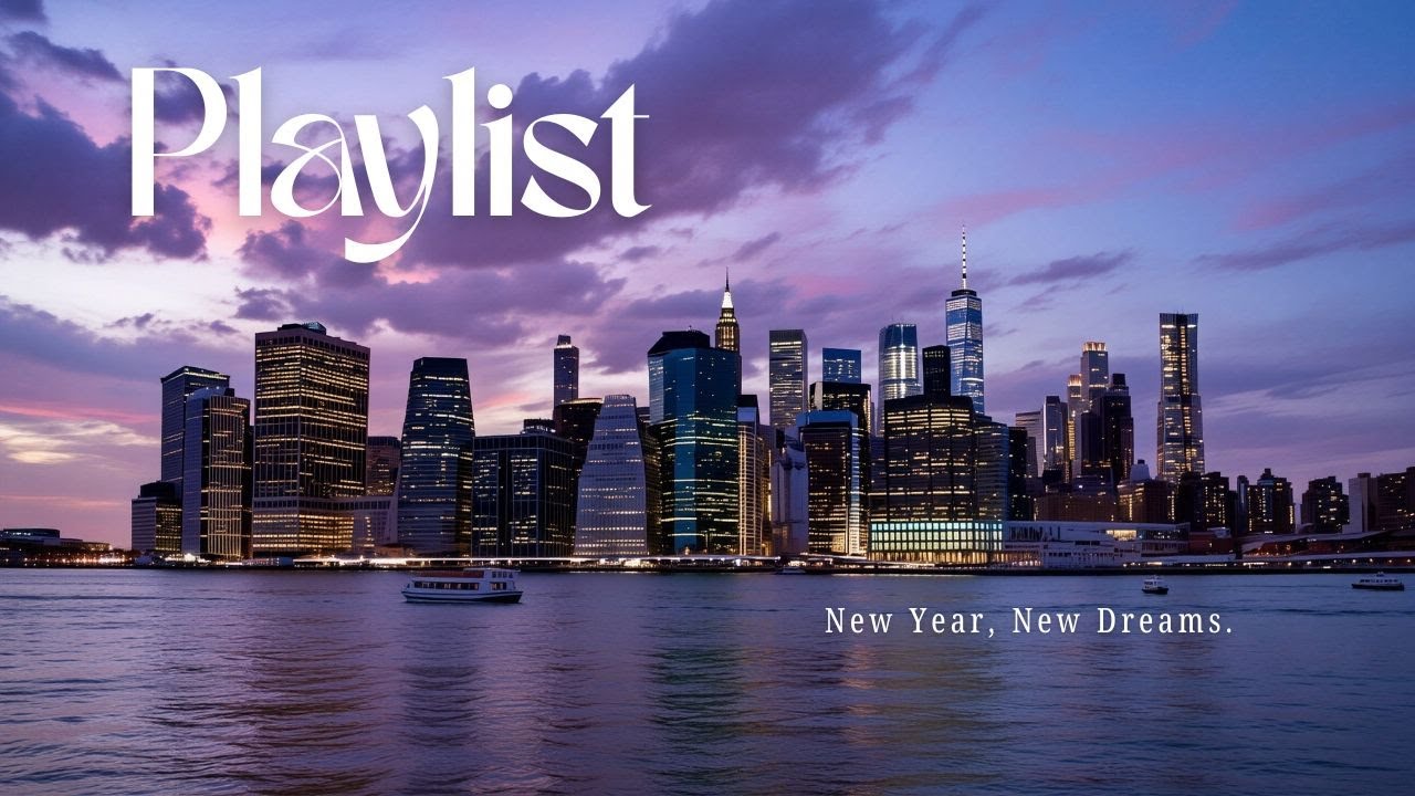 Playlist🎵 잠들기 전, 빛나는 도시를 보며 비는 새해 소원 🙏 | 감성 어쿠스틱 팝송