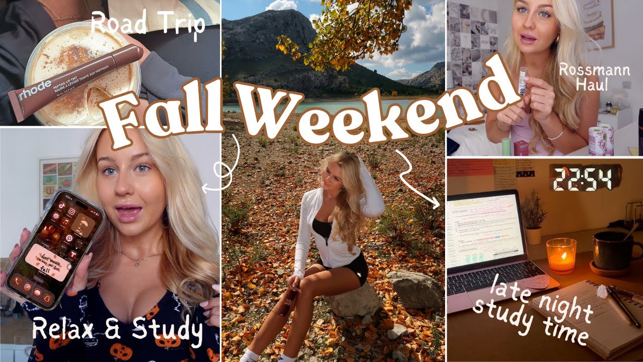 Fall Weekend Vlog Relax & Study 🍂| MaVie Noelle