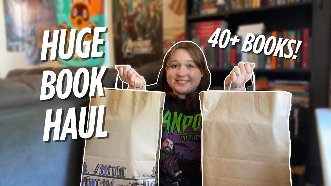 HUGE BOOK HAUL!! 40+ books! :)) arcs, new releases, thrifted books 📚🖤