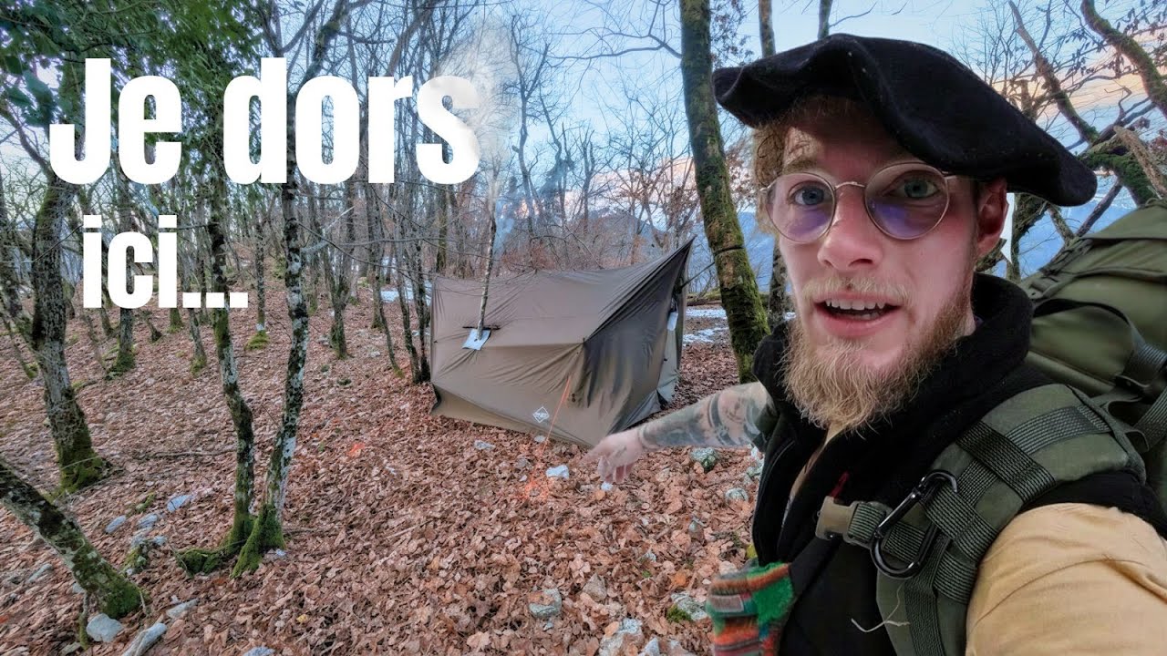 Bivouac Seul en hamac dans une HOT TENT | Bushcraft en hiver