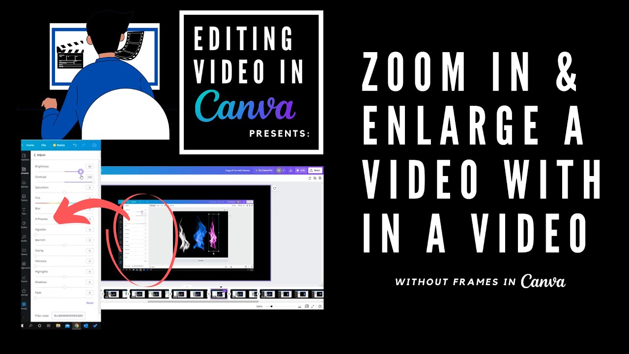 Canva Video Editing: How to Zoom in and Enlarge a Video with in a Video