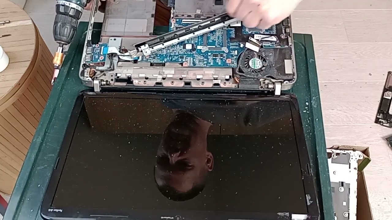 HP Pavilion DV6-6000 - disassembly replace - LCD screen motherboard keyboard palmrest bottom case.