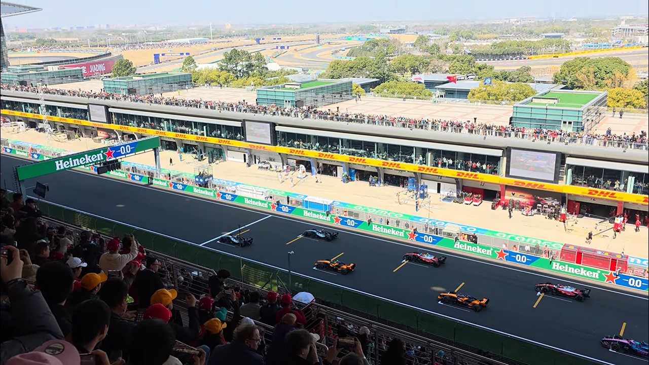 2026 F1 Chinese GP - Sprint Formation Lap, Start to Lap 2 : Grandstand A Platinum View