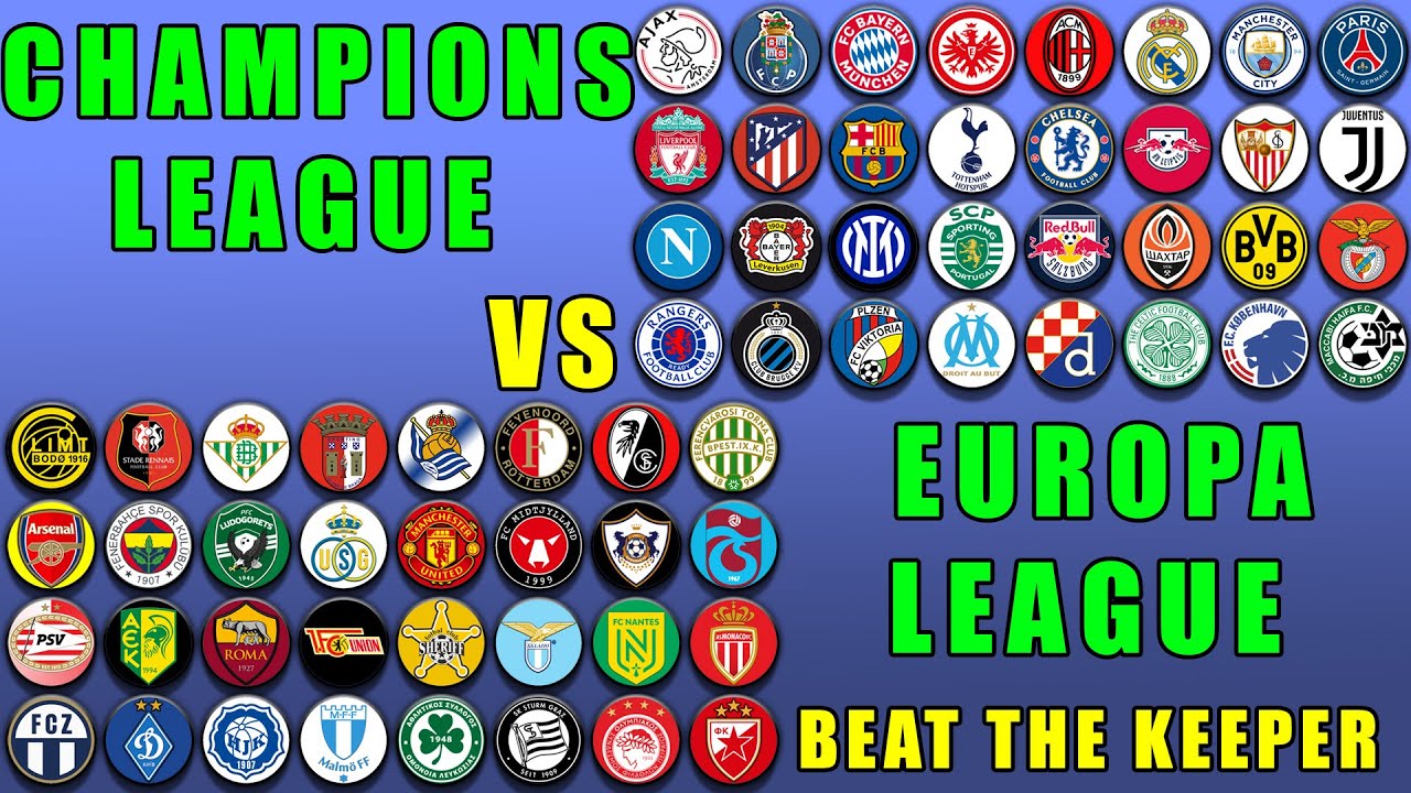 Champions League vs Europa League 2022/23 - Beat The Keeper Marble Race / Marble Race King