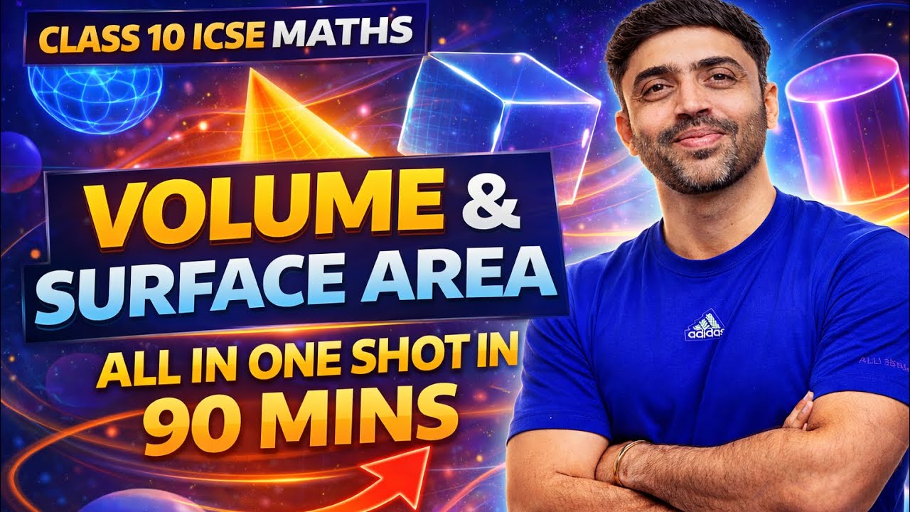 Volume & Surface Area of Cylinder, Cone & Sphere Class -10 Maths ICSE