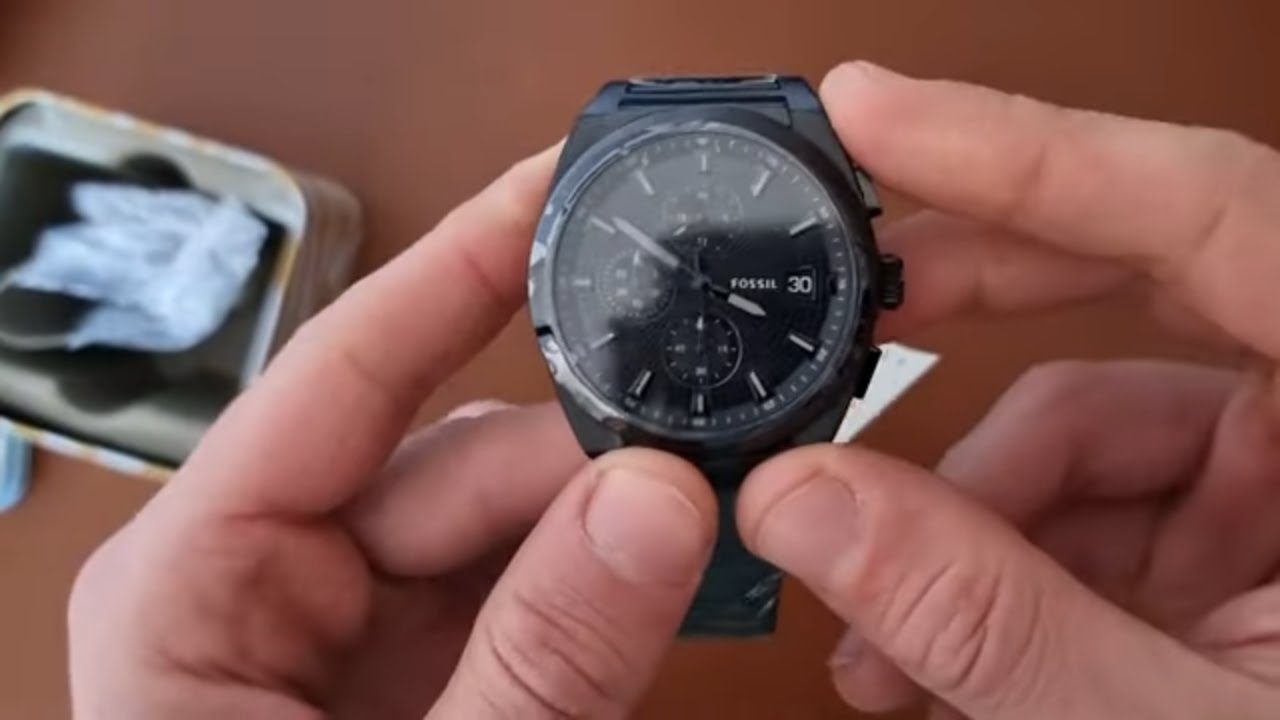 Unboxing 📦 FOSSIL Integrated Bracelet PVD Chronograph Watch FS5797