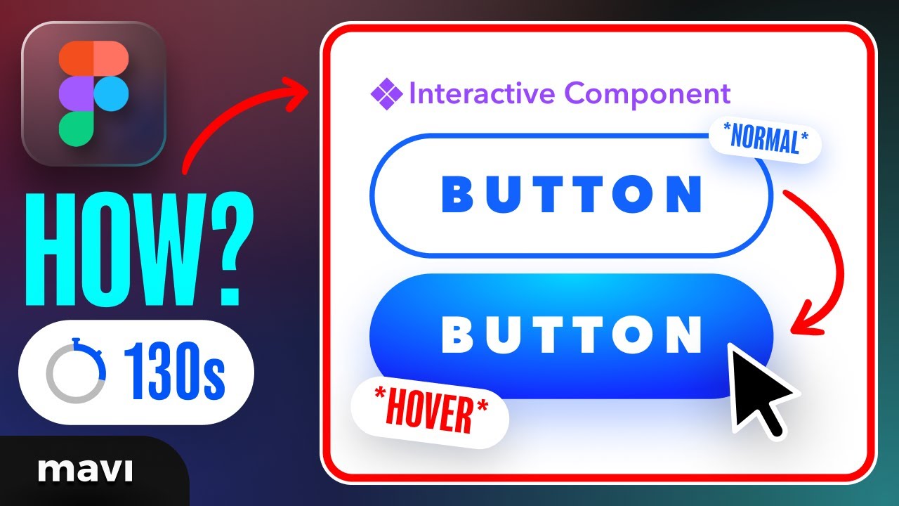 Button OUTLINE TO FILL (On HOVER) in Less Than 130s (Figma Tutorial)