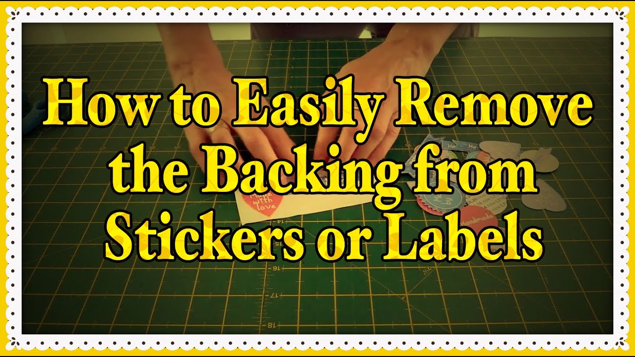 Craft Tip: How to Easily Remove the Backing from Stickers or Labels