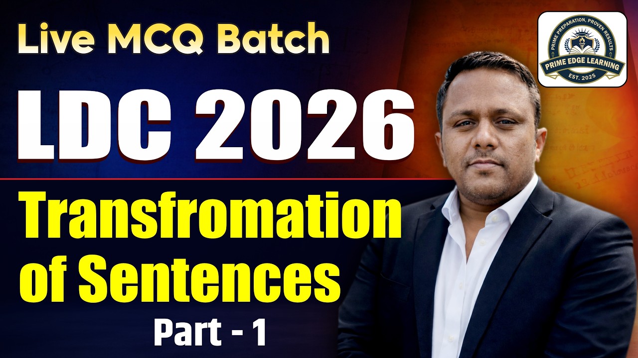 English Grammar: Transformation of Sentences | English for SI, RAS, Constable, LDC, BSTC, CET, & VDO
