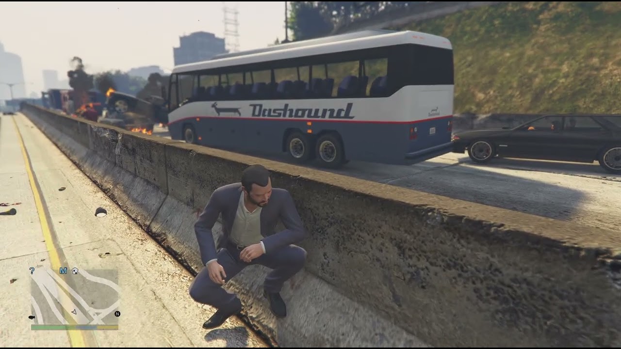 Creating a traffic jam, then setting it on fire. #gta5