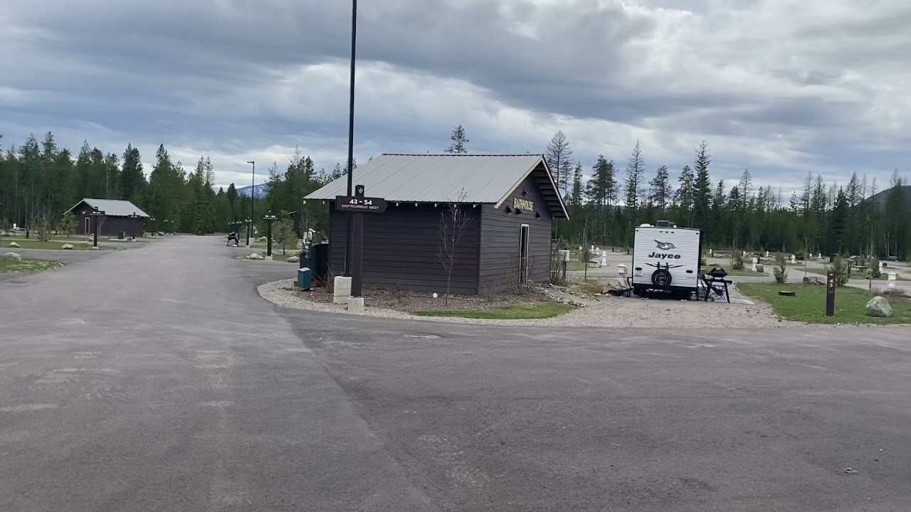 Walking Around The Empty Campground At West Glacier, MT